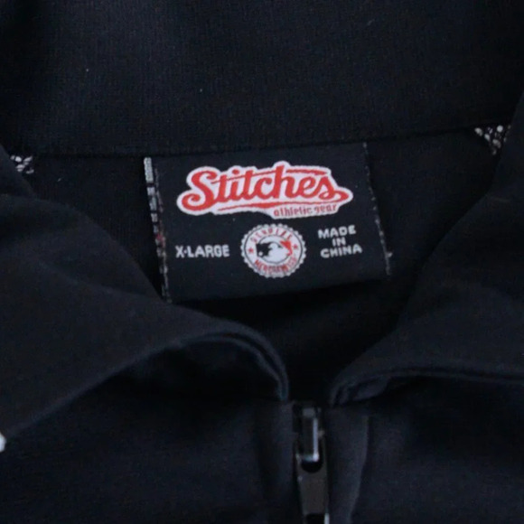Vintage Stitches Genuine Rare 90's  Chicago White Sox Black & White MLB Zip Up - Picture 10 of 13